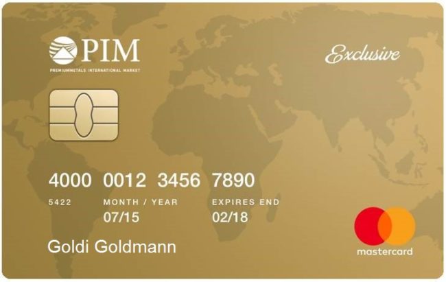 Goldgedeckte Kreditkarte Goldgedeckte Kreditkarte